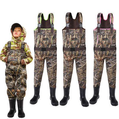 HISEA Kids Waders Neoprene Insulated Toddler Children Mud Hunting Fishing Waders