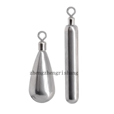 5/10pcs Cylinder&Tear Drop Tungsten Drop Shot Weights Free Rig Fishing Sinkers
