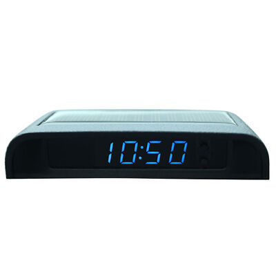 Solar Clock for Car Luminous Car Digital Clocks Vehicle Adhesive Clock Watch 
