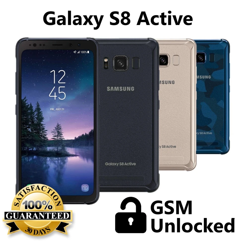 Samsung Galaxy S8 Active SM-G892 64GB (GSM Unlocked) Gray | Gold | Blue Phone A+ - Image 2 of 4