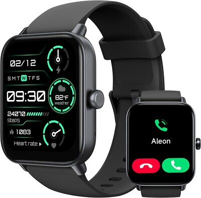Smart Watch for Women/Men, 1.8'' Touchscreen Smartwatch Bluetooth iPhone Samsung