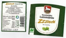 Zzzisch Neumarkter Lammsbräu Bier Etikett Beer Label RR Zisch Oberpfalz Bayern
