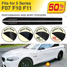 Racing Side Skirt Stickers Vinyl Decals DIY Stripes for BMW F07 F10 F11 5 Series