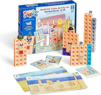 Hand2mind MathLink Cubes Numberblocks 21-30 Activity Set, 20 Preschool Learning