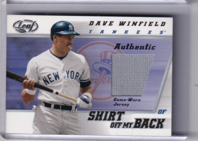 2002 LEAF #SB-DW DAVE WINFIELD JERSEY NEW YORK YANKEES HOF 8060 | eBay