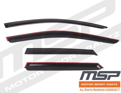 4pcs Dark Smoke Out-Channel Visor Rain Guards For Audi A3 Hatchback 2013-2015