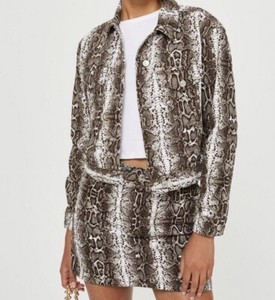 topshop snake print jacket