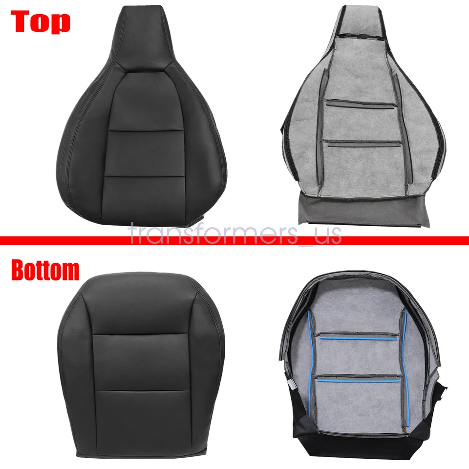 Cubierta de asiento delantera inferior y superior de cuero negra para Mercedes Benz CLA 250 2014 2015 Foto 4 de 4