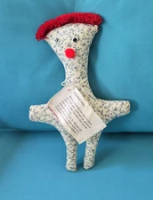 Original Dammit Doll Flowered Body Red Hair Handmade Stress Anxiety Relief 12in