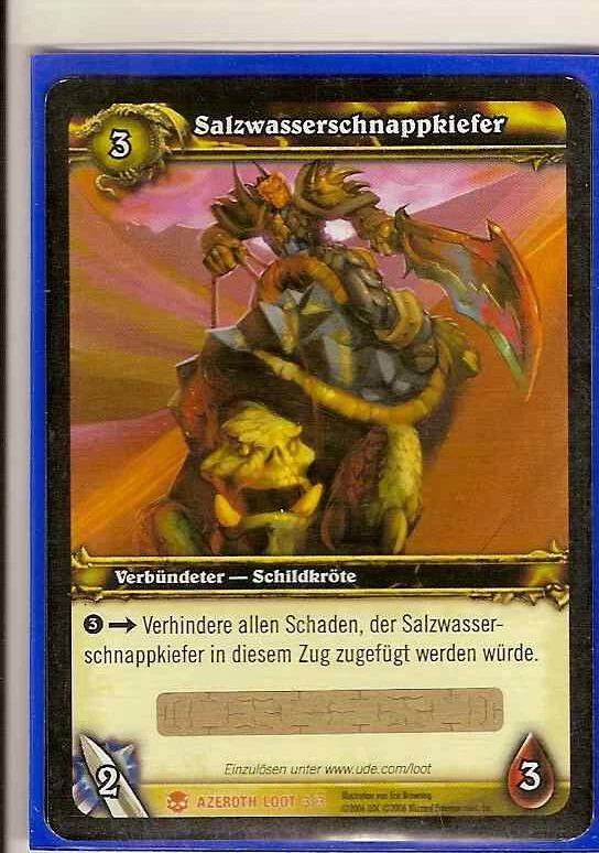 WoW Loot Card - Salzwasserschnappkiefer / Saltwater Snapjaw Schildkröten Mount - Bild 2 von 2