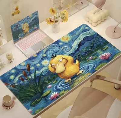 Pokemon Psyduck Playmat Van Gogh Style Unofficial Gaming Mat Table Top Desk 24 