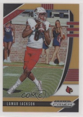 2020 Panini Prizm Draft Picks Neon Orange Prizm 103/149 Lamar Jackson #63 uk2