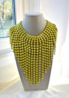 INCREDIBLE STATEMENT NECKLACE Bib Necklace ooak festival boho brutalist JUST WOW