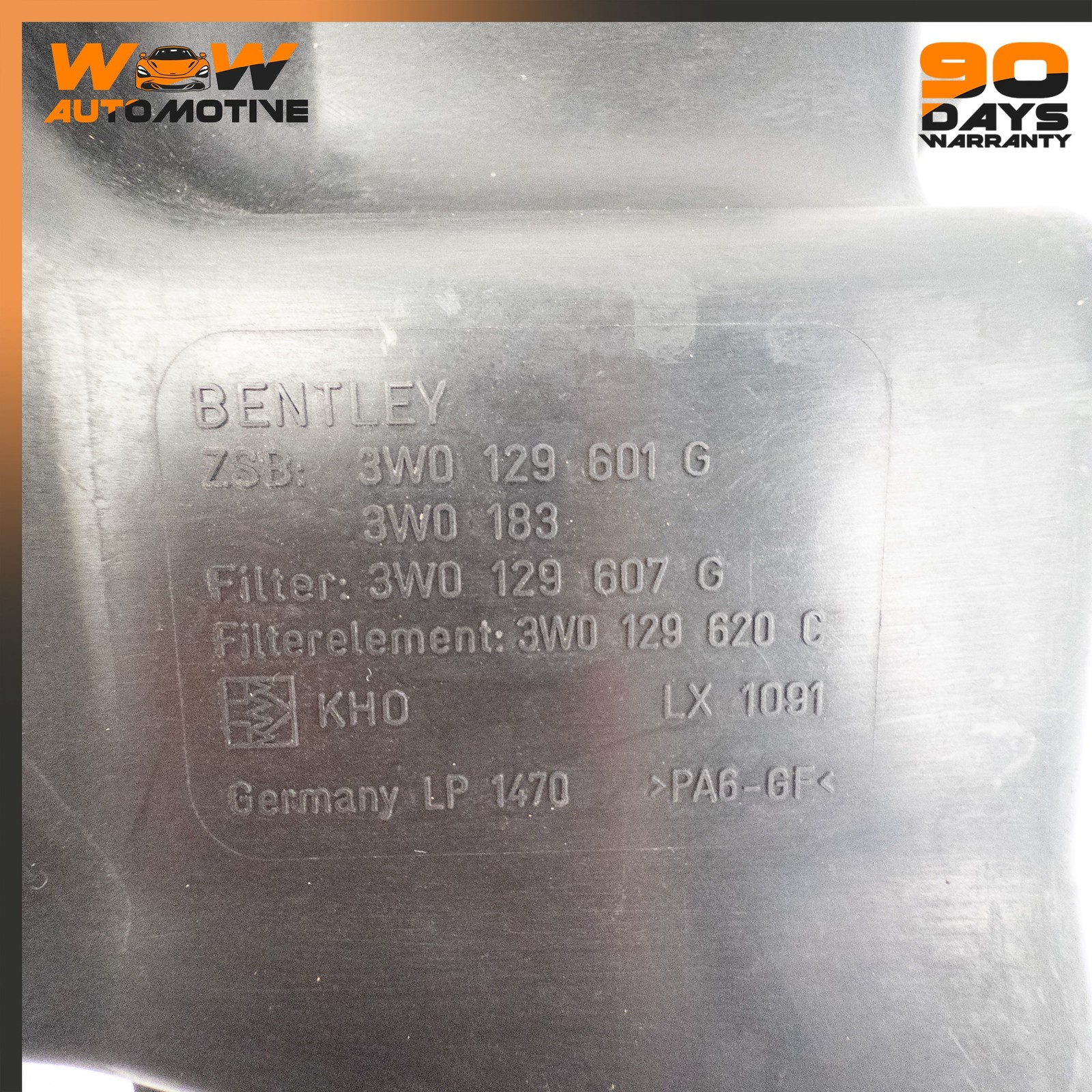 04-13 BENTLEY CONTINENTAL GTC 6.0L LEFT AIR INTAKE CLEANER FILTER HOUSING BOX OE