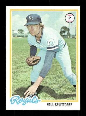 1978 Topps  #638 Paul Splittorff  signed autograph VGEX, light bp EAA1 bxcp71