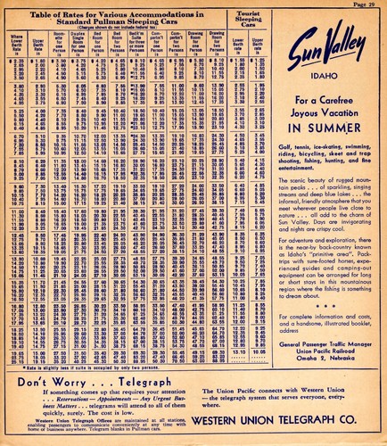 UNION PACIFIC RAILROAD CONDENSED TIME TABLES FEBRUARY 15, 1947 - Picture 13 of 15