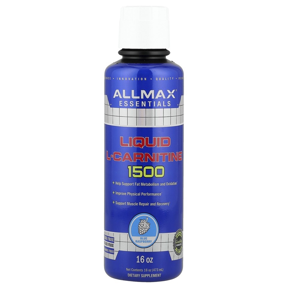 Liquid L-Carnitine 1500, Blue Raspberry, 16 oz (473 ml)