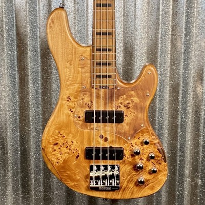 Cort GB Modern 4 String Bass Open Pore Vintage Natural Burl & Bag #4057