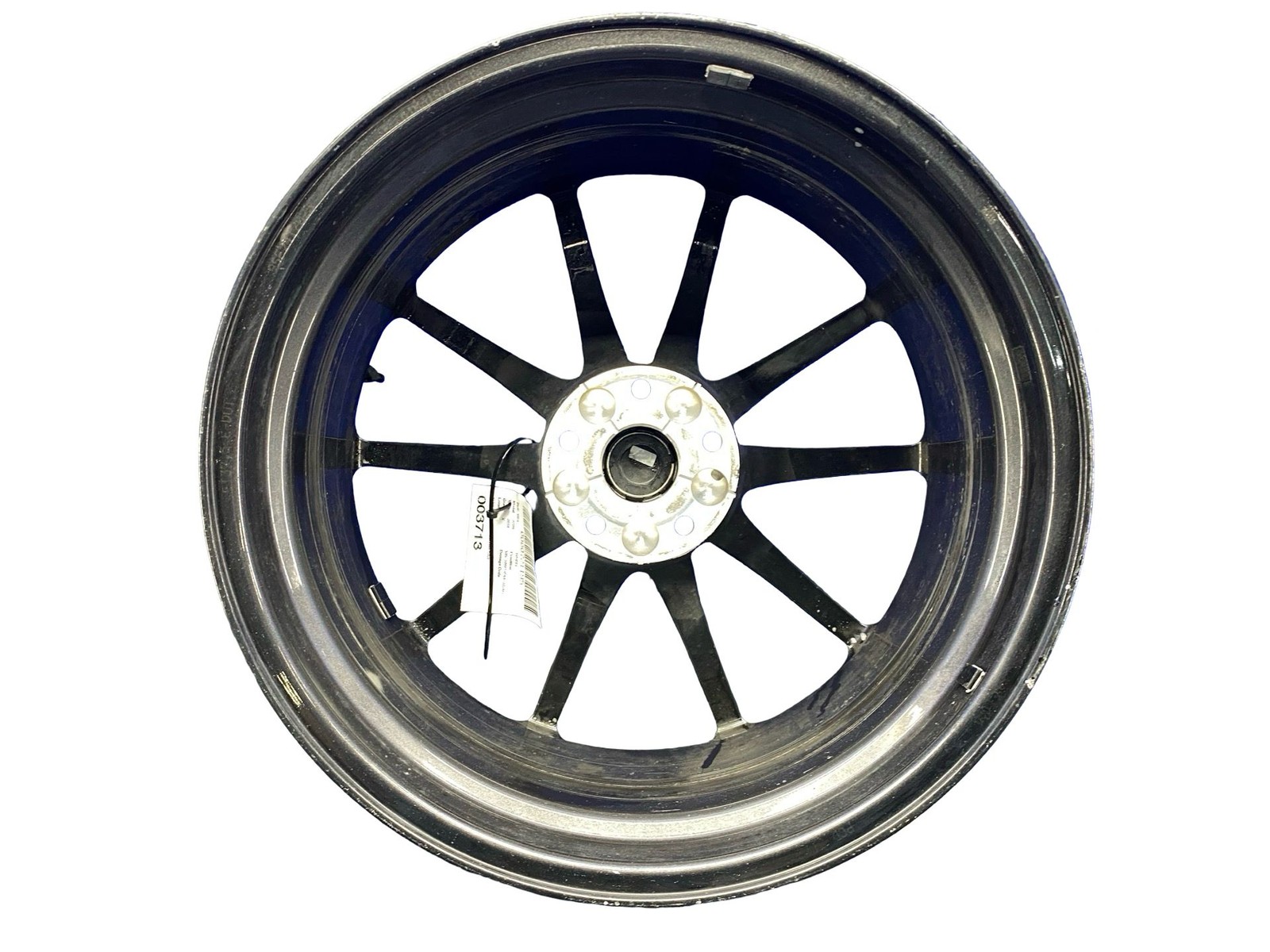 2016-2021 Mclaren 570s 19X8 5 V Spoke Wheel Rim Silver W/ Carbon Fiber Caps
