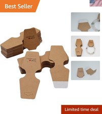 Khaki 90 Pcs Jewelry Display Cards   Self-Adhesive Craft Organization Solution