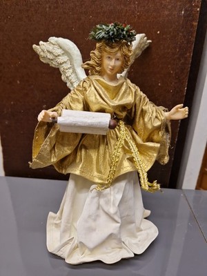 Vintage Engel Baumspitze Weihnachten Kegel Figur Midwest Taiwan 