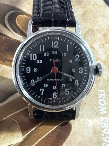 VINTAGE TIMEX SPRITE MILITARY STYLE MADE IN GREAT BRITAIN  1967
