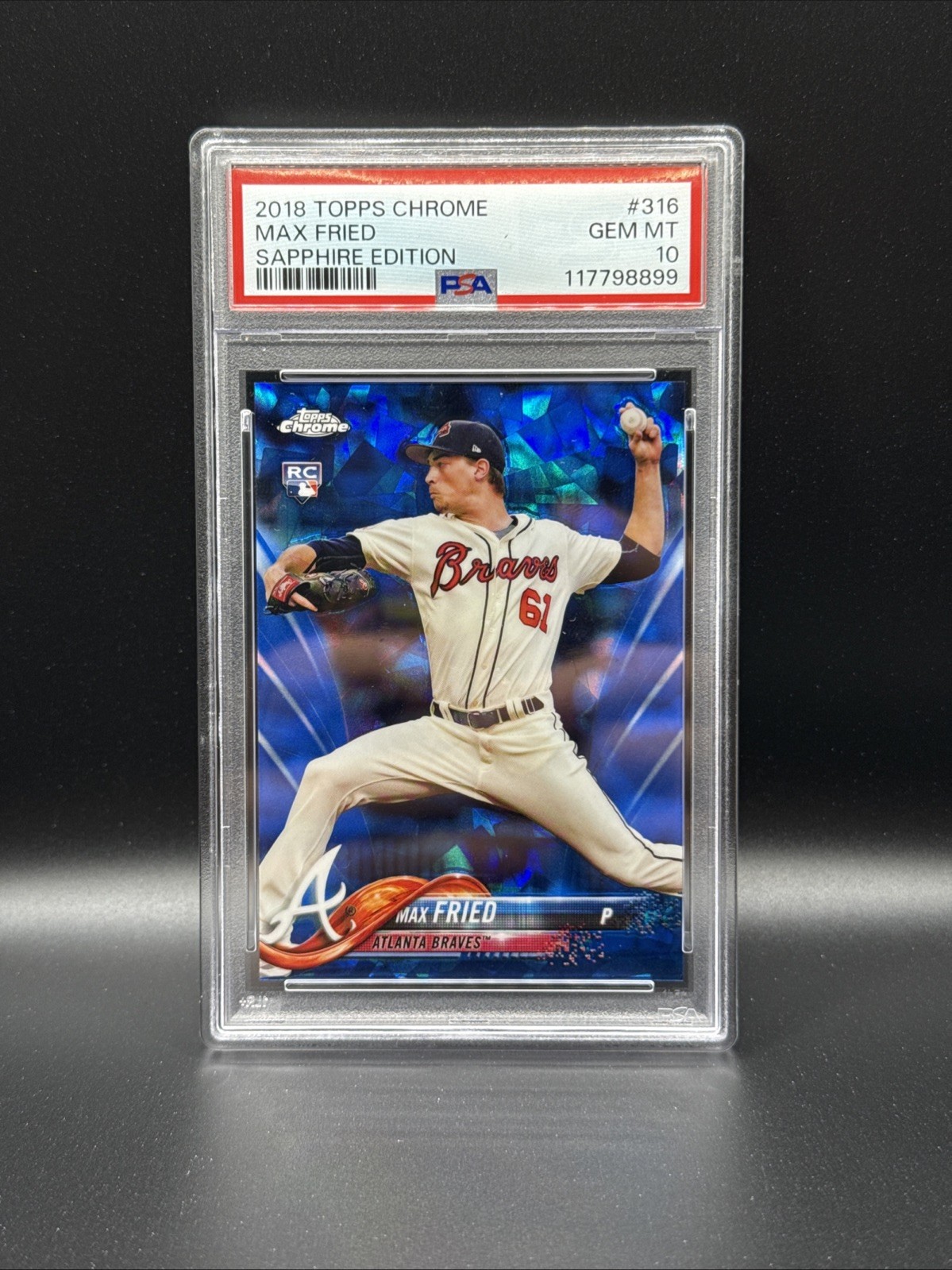 2018 Topps Chrome Sapphire Edition - Max Fried #316 (RC) PSA 10