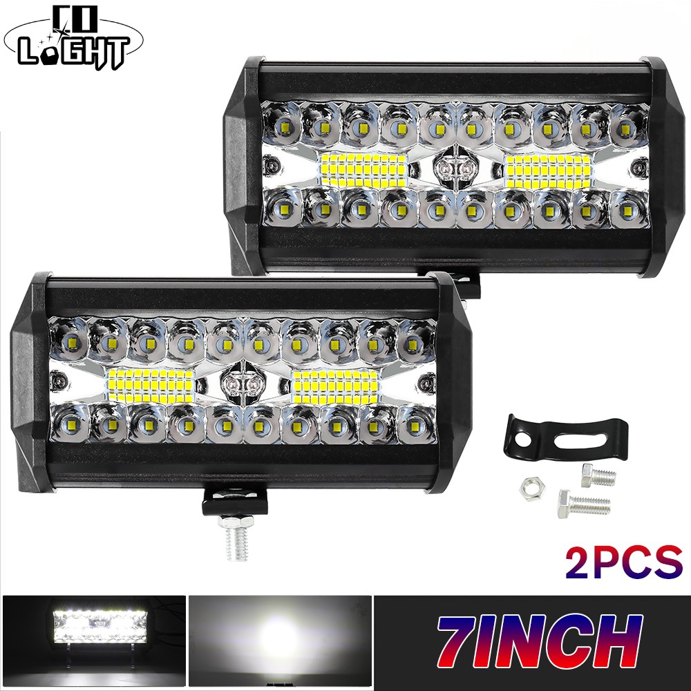 RIGIDON 2PCS 13cm 5 inch 135W LED-werklamp, 12V 24V offroad Schijnwerper IP67 waterdicht voor 4x4 auto vrachtwagen tractor SUV boot, 6000K mistlampen