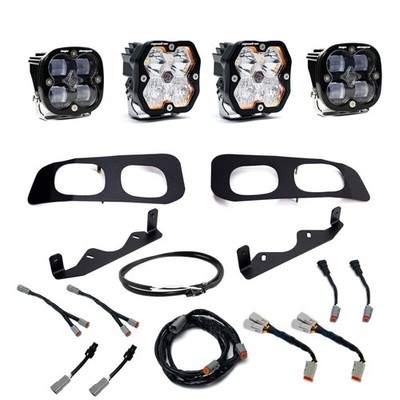 Baja Designs For Ford SD Squadron Sport/SAE 2.0 Dual Fog Pocket Kit   Clear
