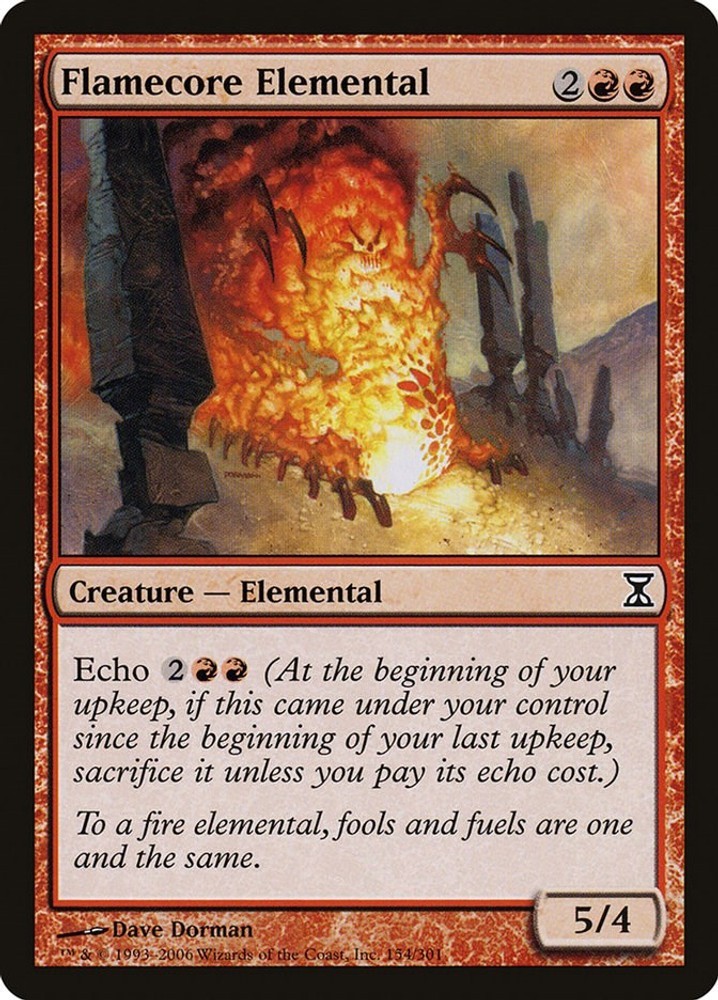 Flamecore Elemental Time Spiral MTG 154 MP