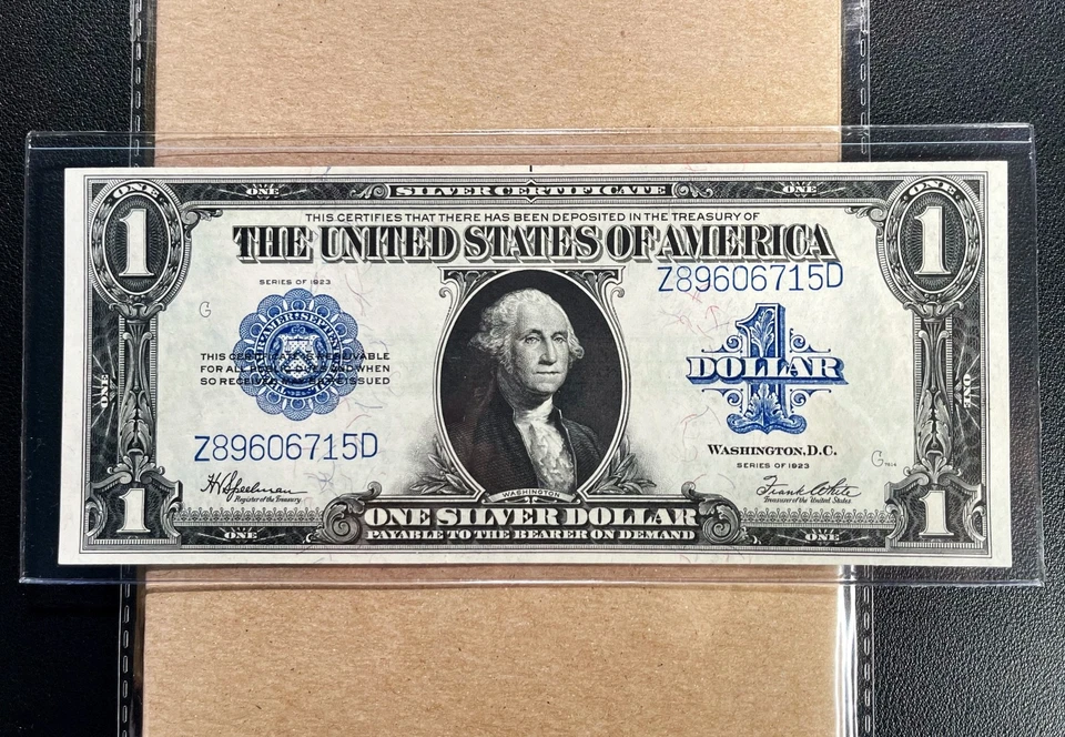 Fr. 237 1923 $1 Silver Certificate "HORSE BLANKET" - AU/ UNC - Image 2 of 3