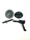TMNT Bebop Figure TMNT Drill, Shield ,& Knife  Accessory VTG