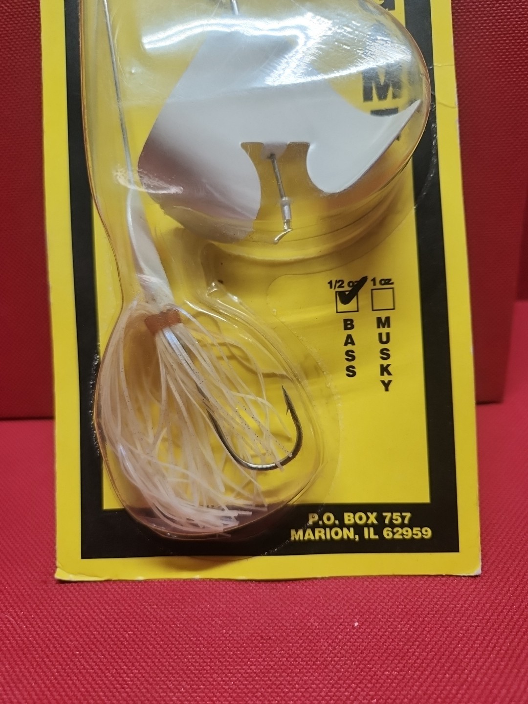Vintage The Boogerman Big Game Buzzbait 1/2 oz New Orignal White / White Glimmer - Image 5