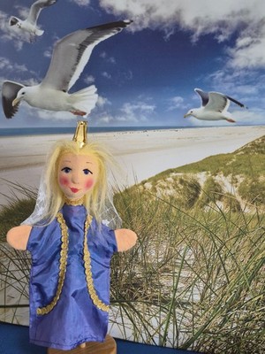 Handpuppe Königin/Prinzessin von Kersa Künstlerpuppen ca. 28 cm groß