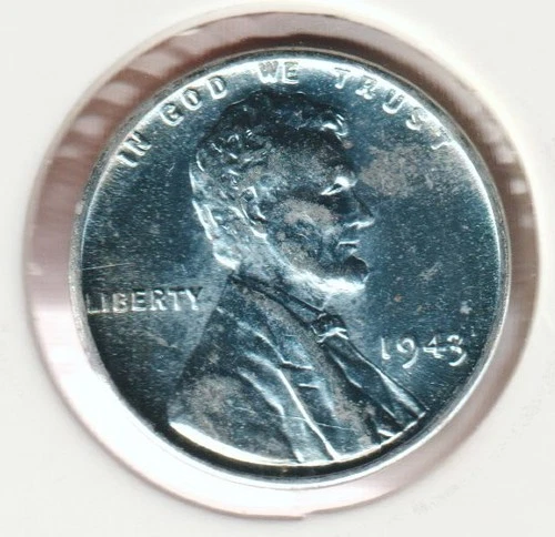 1943 WWII Lincoln Wheat Steel Penny Collectible US Collection Very Good War Coin