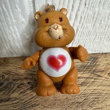 Vintage Care Bears Tenderheart Bear Vintage 3  PVC Plastic Figure 1983 Brown