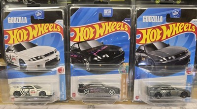 2024 Hot Wheels Nissan Skyline GT-R (BCNR33) Godzilla Grey White New 2025LotOf 3