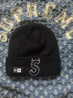 New in Box Supreme New Era S Logo Beanie (FW22) Black | eBay