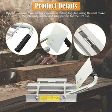 24in Portable Chainsaw Edging Sawmill V-Rail Tool for 16-36in Chainsaw w/ 6 Rail