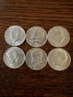 40% silver kennedy half dollars Lot Of 6 As Shown