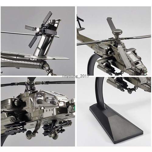 Boeing AH-64 Apache Helicopter Model Diecast Military Toy Airplane for Boys Kids - Picture 13 of 13