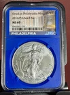 NGC MS 69 Silver Eagle 1$ Coin Philadelphia ASE  2016 .999 Silver  1 oz ASE