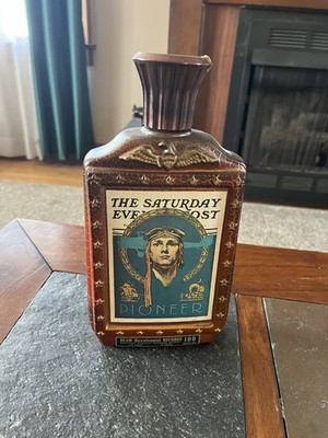 Jim Beam Bicentennial Bourbon Saturday Evening Post Rockwell Decanter Lindbergh