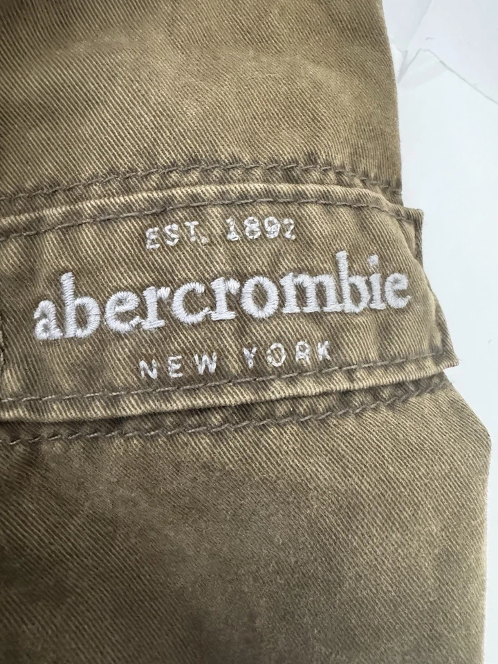 Abercrombie Adirondack Jacket Boys L Hood Green Distressed Fall Spring Coat Girl - Image 4 of 4