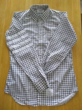 NWOT Thom Browne Gray Shepherd Check Broadcloth Button Down TB3 16-34.5