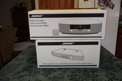 BOSE WAVE MUSIC SYSTEM  CD CHANGER TITANIUM SILVER (NEW) & CD RADIO NEW OPEN BOX