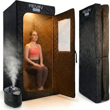 Portable Steam Sauna Box for Home, 1500W Full Body Personal Sauna Tent + Chair, 