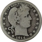 1914 S Barber Quarter AG About Good Silver 25c Coin SKU:I23458