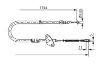 Bremsseil Seilzug Feststellbremse Bosch 1 987 477 121 FüR Mercedes TN T1 408 611