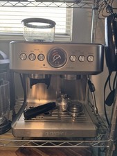 Chefman Crema Supreme Espresso Machine with Conical Burr Grinder and Steam Wand 